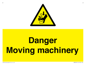 Danger moving machinery